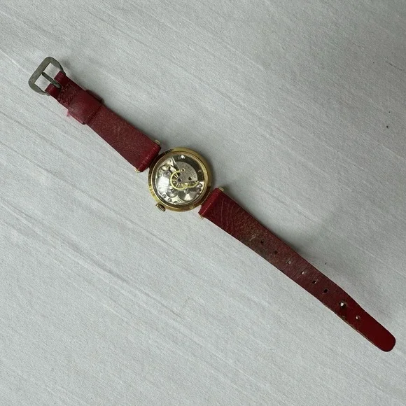 Vintage Ernest Borel Cocktail Red Dial Kaleidoscope Ladies Watch Parts/ Repair - Picture 8 of 11